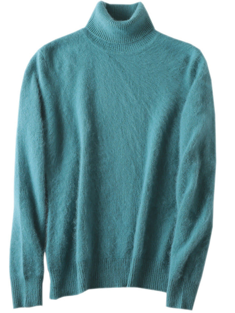 Women Autumn Casual Turtleneck Soft Cashmere Sweater