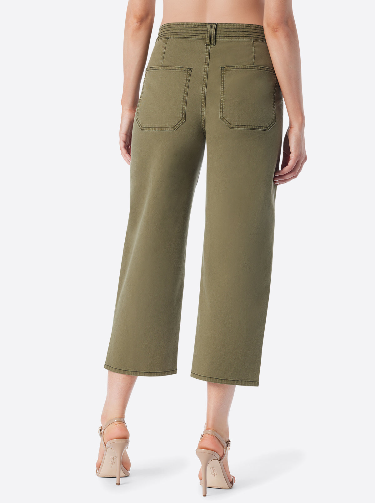 Wide Leg Chino in Bronze Green