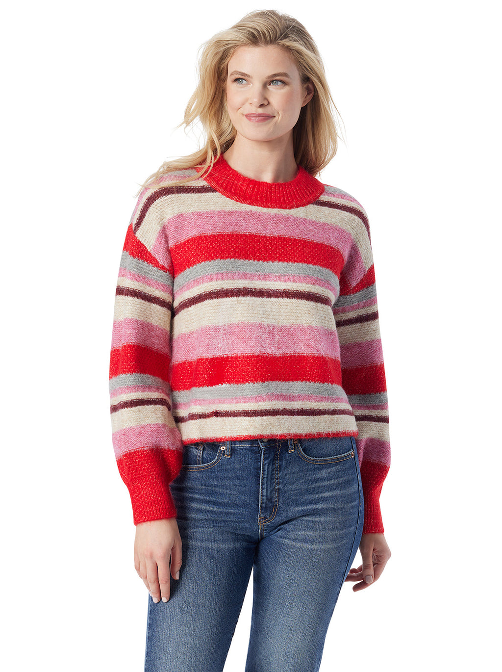 Portia Sweater in Goji Berry Stripe