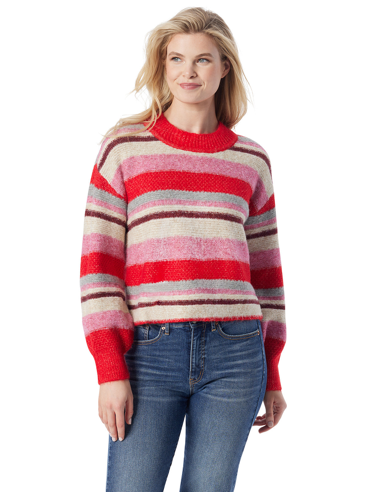 Portia Sweater in Goji Berry Stripe