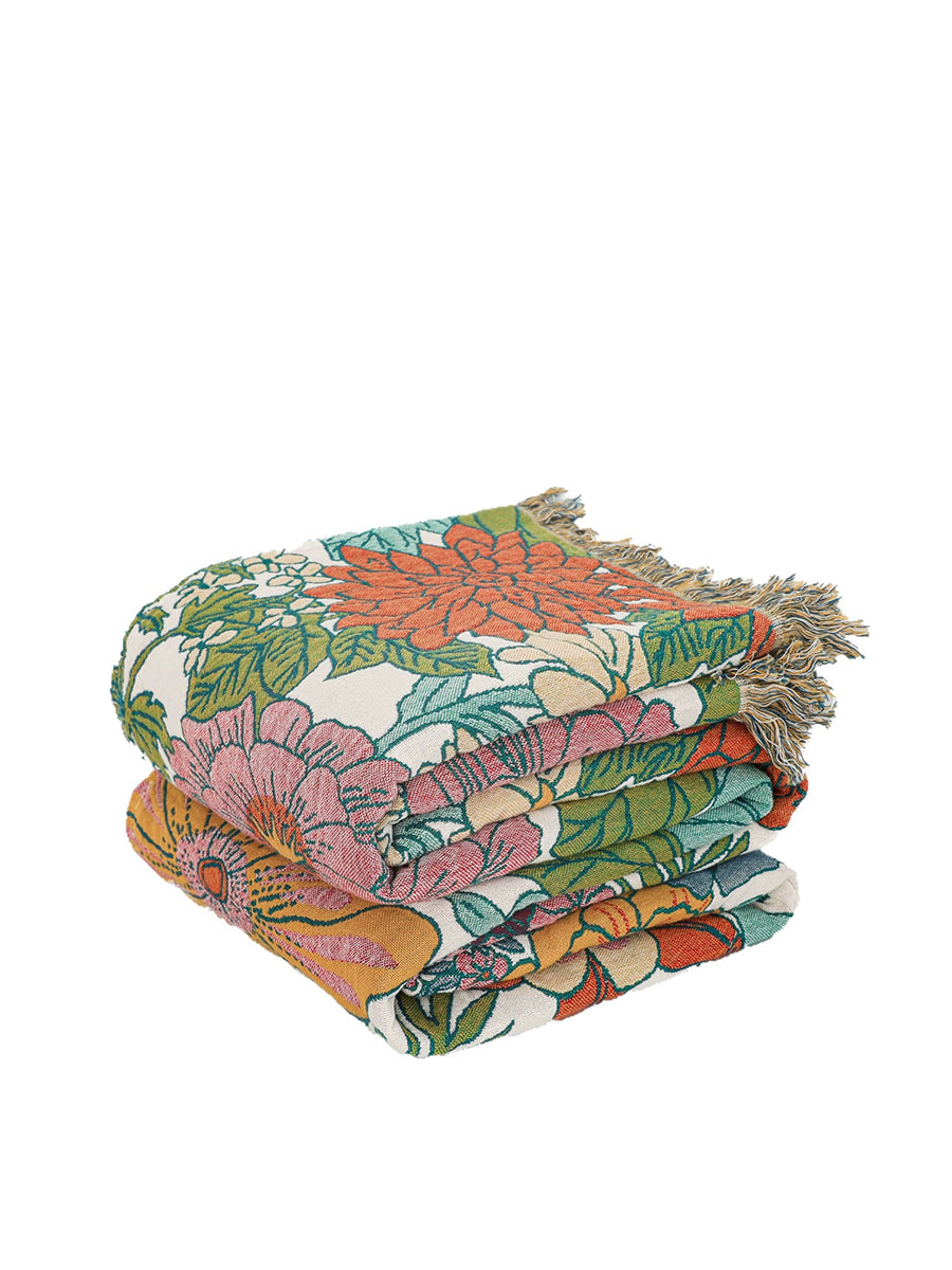 100%Cotton Flower Tassel Bedcover Sofa Blanket