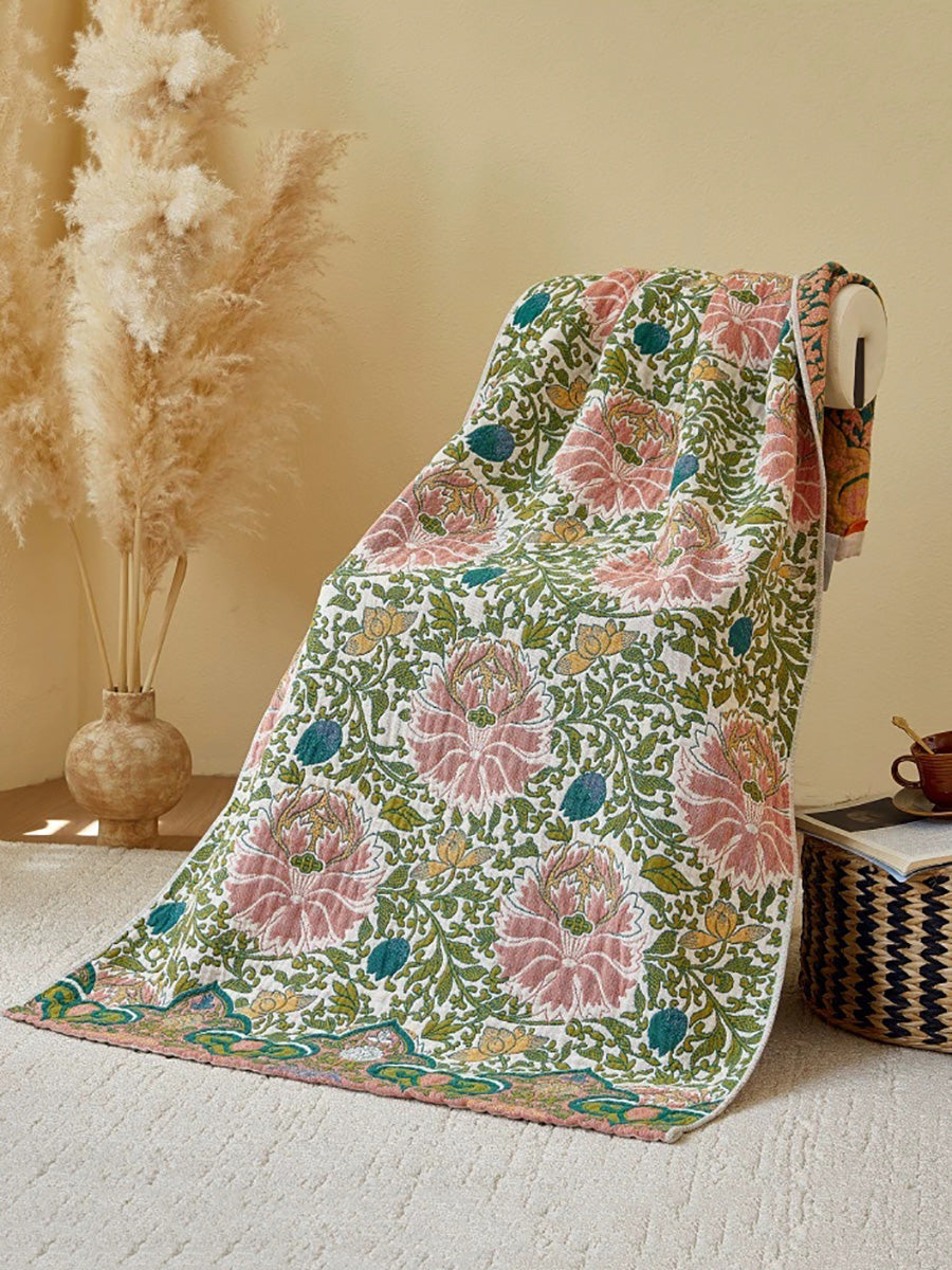 100%Cotton Flower Jacquard Adult Bath Towel