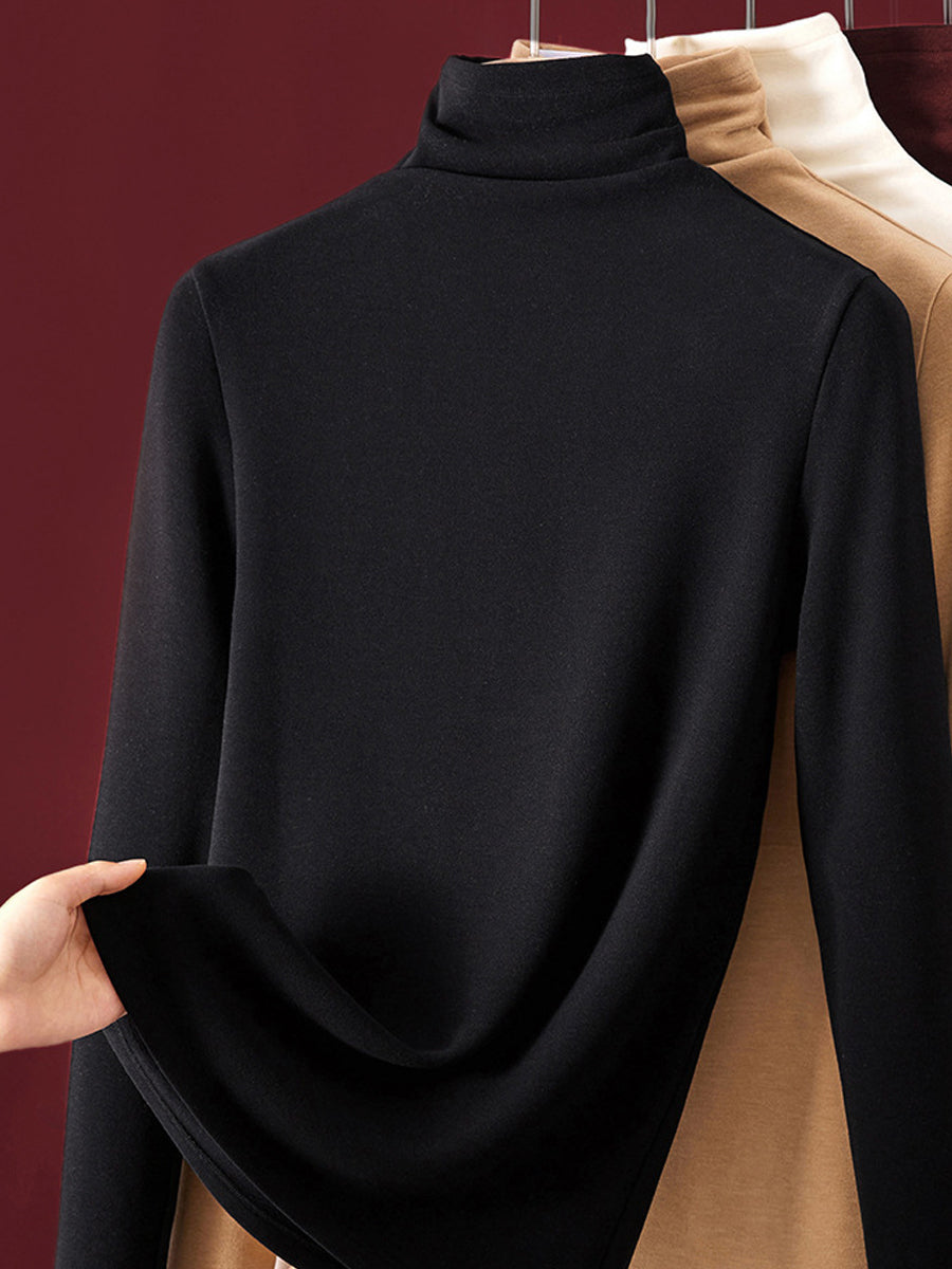 Women Autumn Casual Knitted Turtleneck Sweater