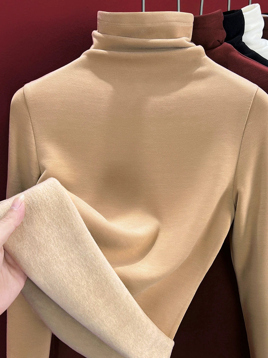 Women Autumn Casual Knitted Turtleneck Sweater