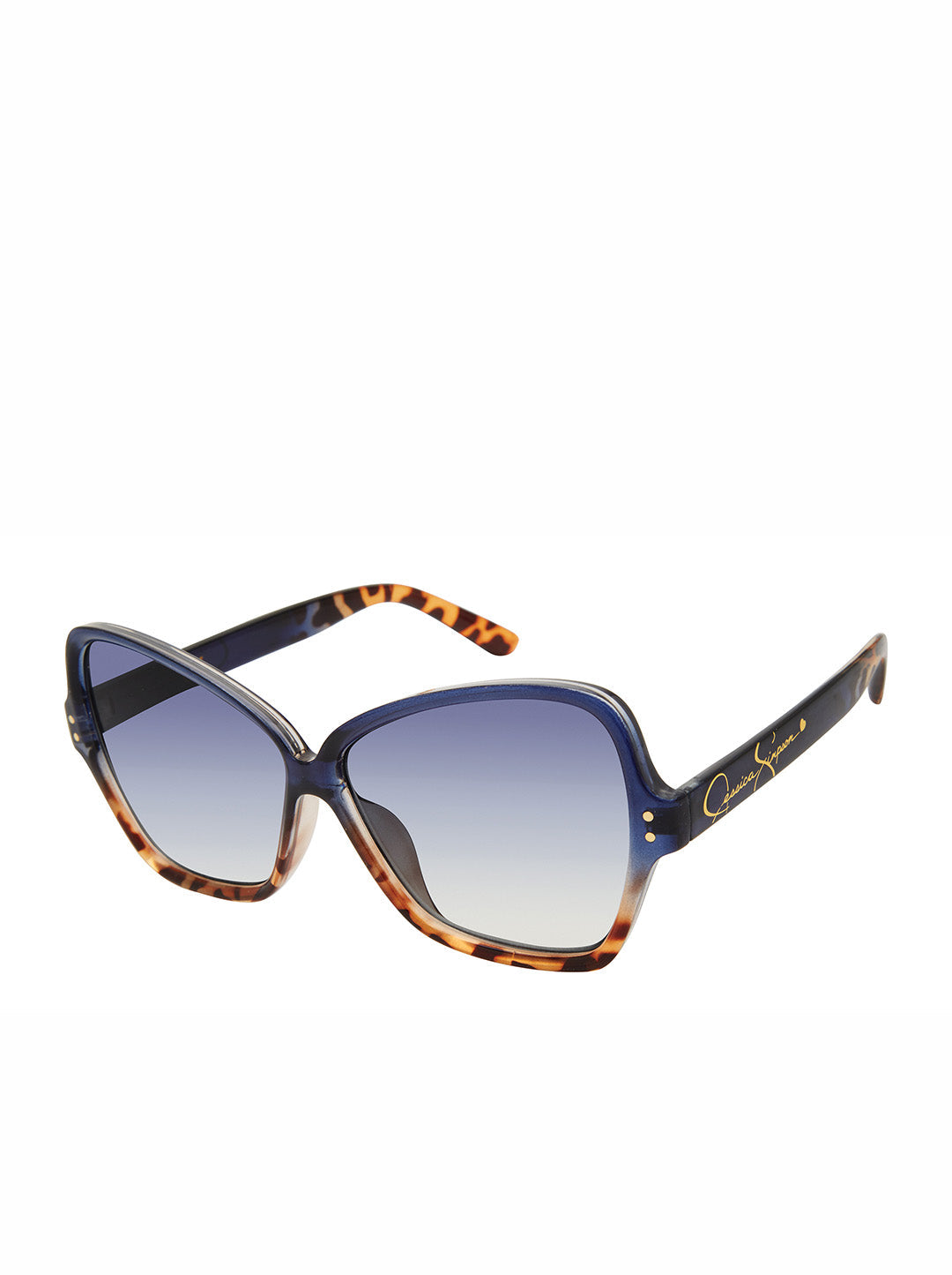 Stylish Butterfly Sunglasses in Blue Tortoise