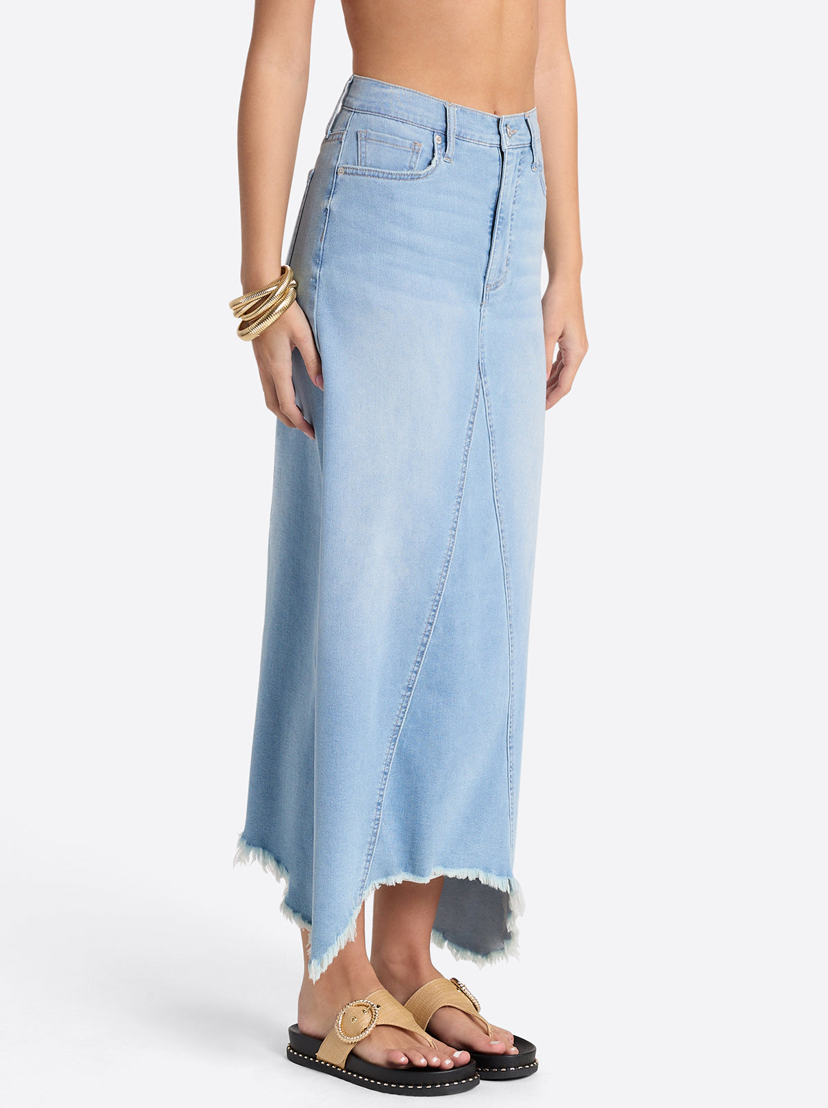 Della Maxi Skirt in Mystic Breeze