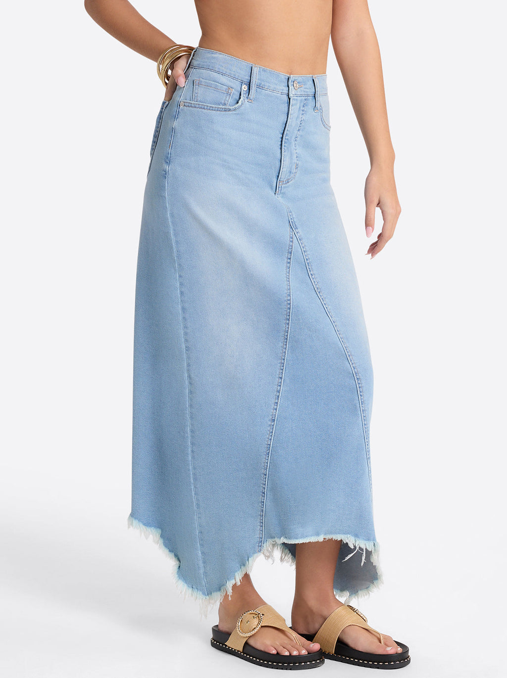 Della Maxi Skirt in Mystic Breeze