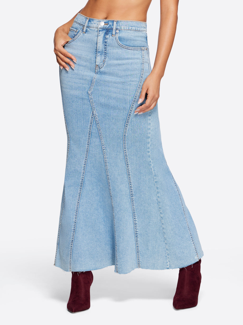 Denim Skirt in Open Book