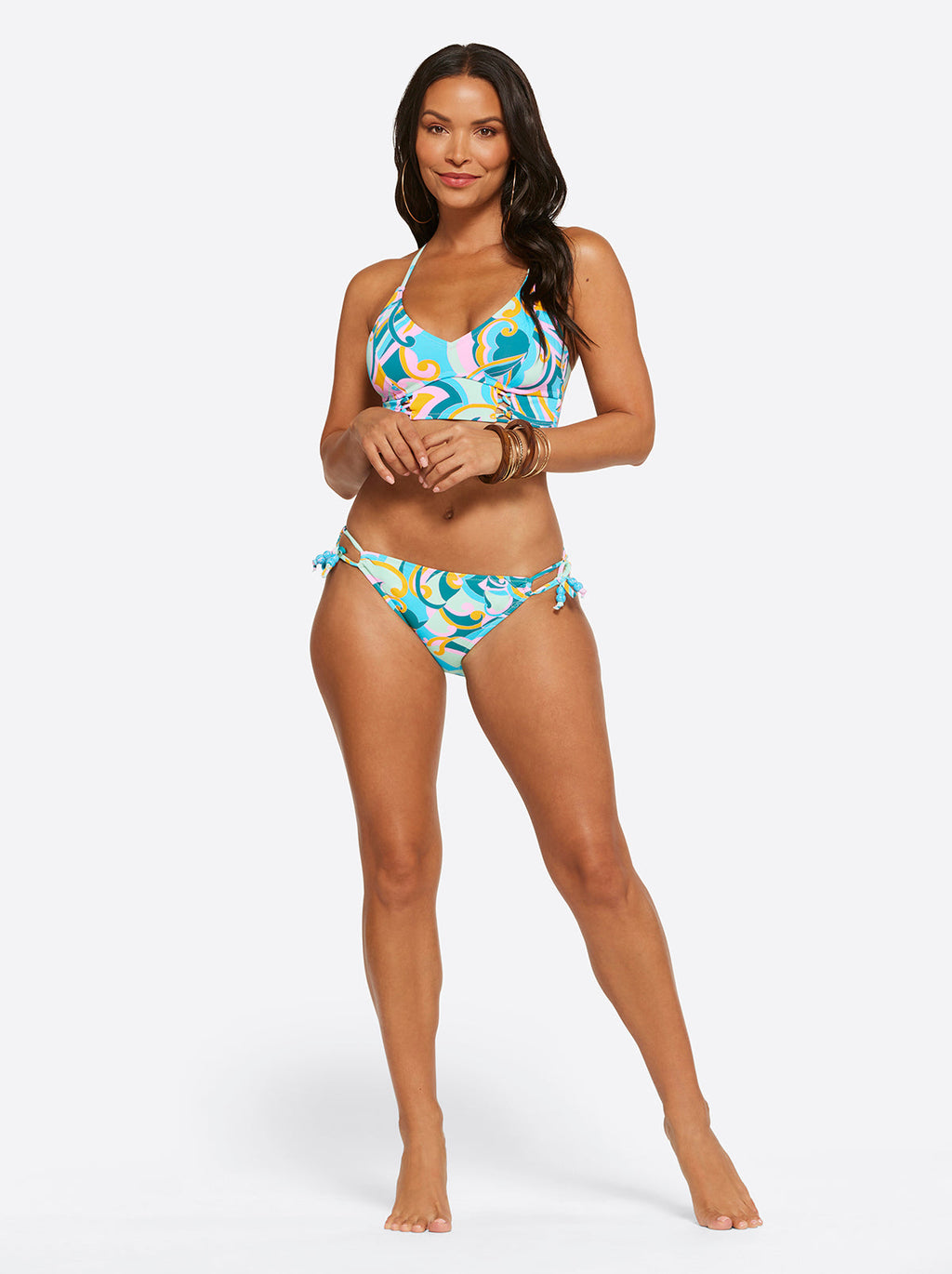 Dream State String Side Hipster in Blue Multi