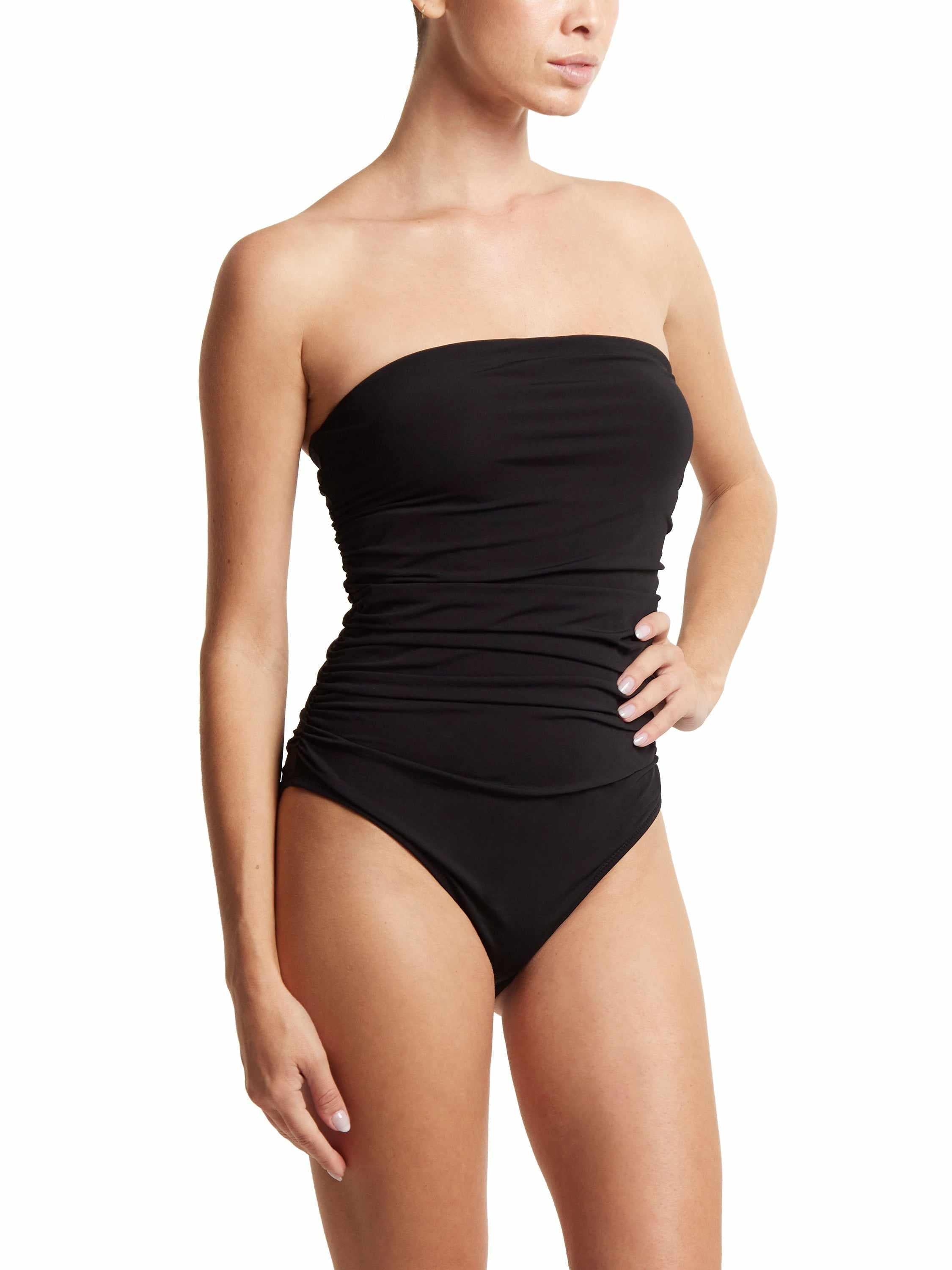 Bandeau One Piece Swimsuit Black