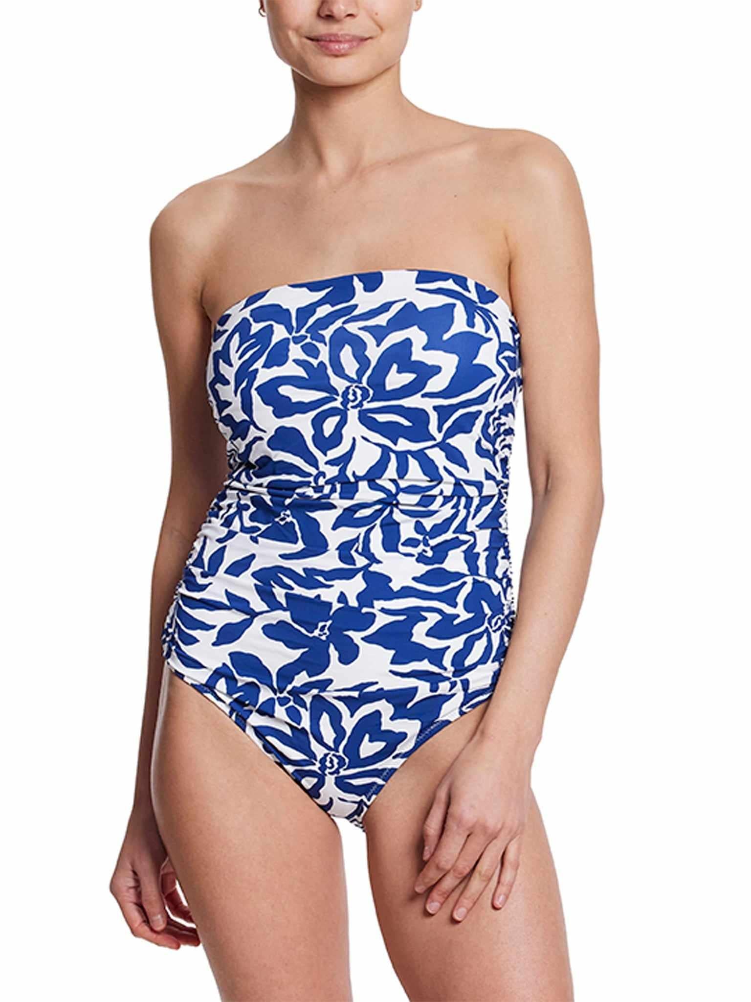 Bandeau One Piece Swimsuit Poolside  Black Friday Sale