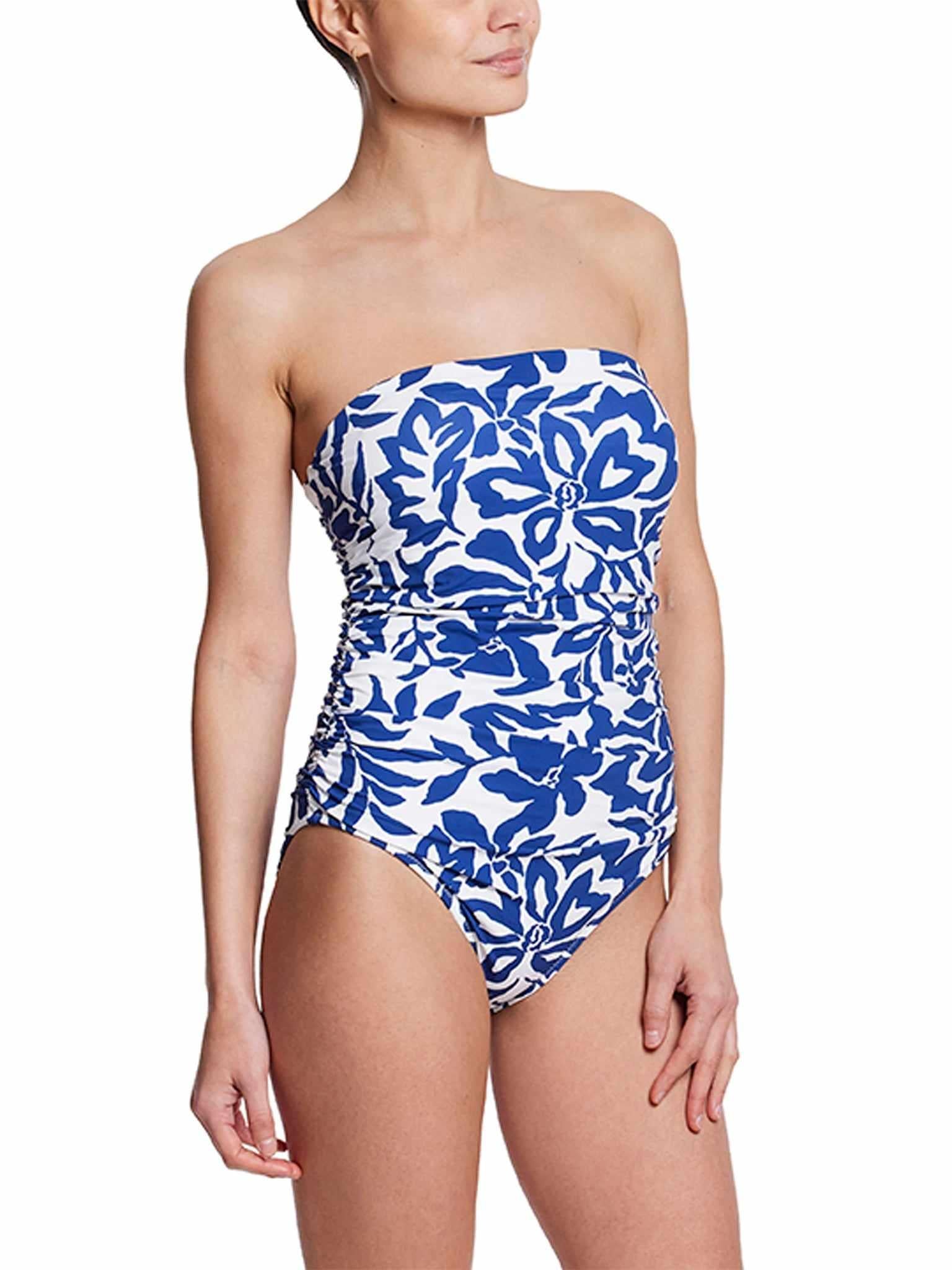 Bandeau One Piece Swimsuit Poolside  Black Friday Sale