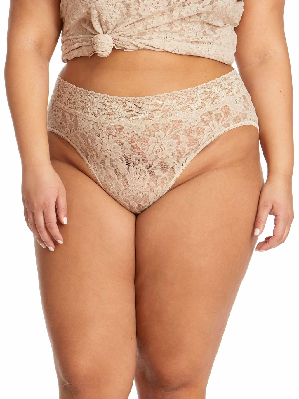 Plus Size Signature Lace® French Brief Chai  Black Friday Sale