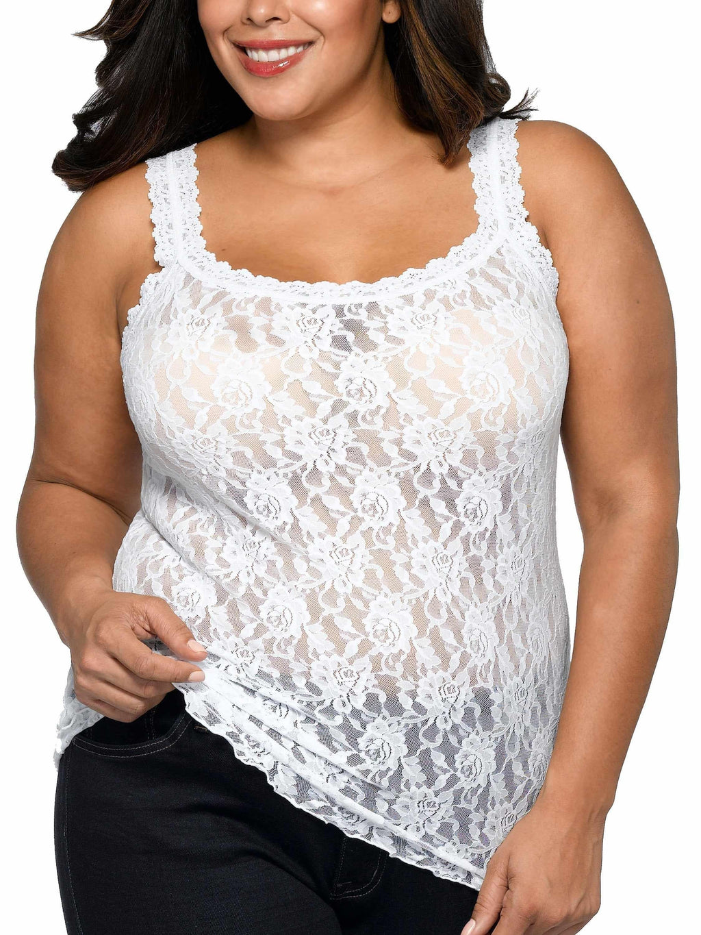 Plus Size Signature Lace® Classic Cami White