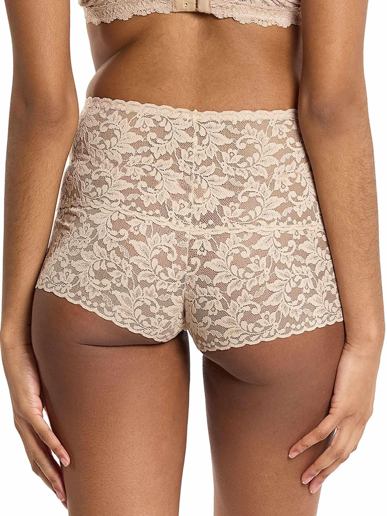 Retro Lace Hot Pant Chai