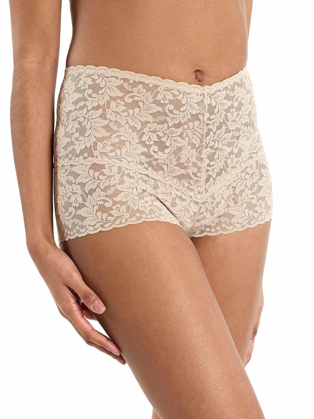 Retro Lace Hot Pant Chai