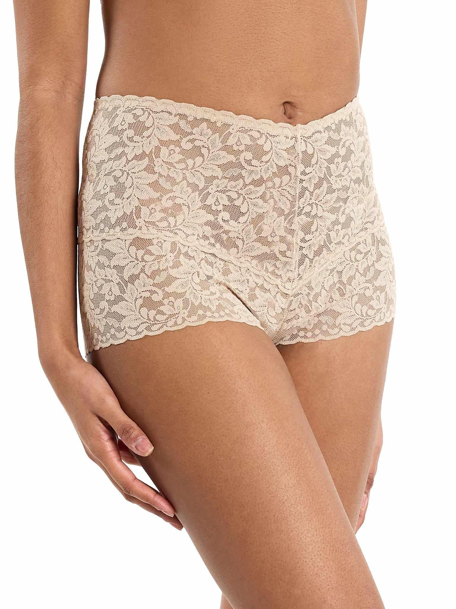 Retro Lace Hot Pant Chai
