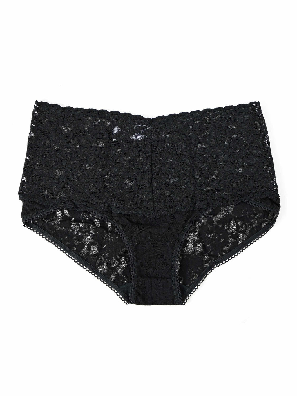 Retro Lace V-Kini Black