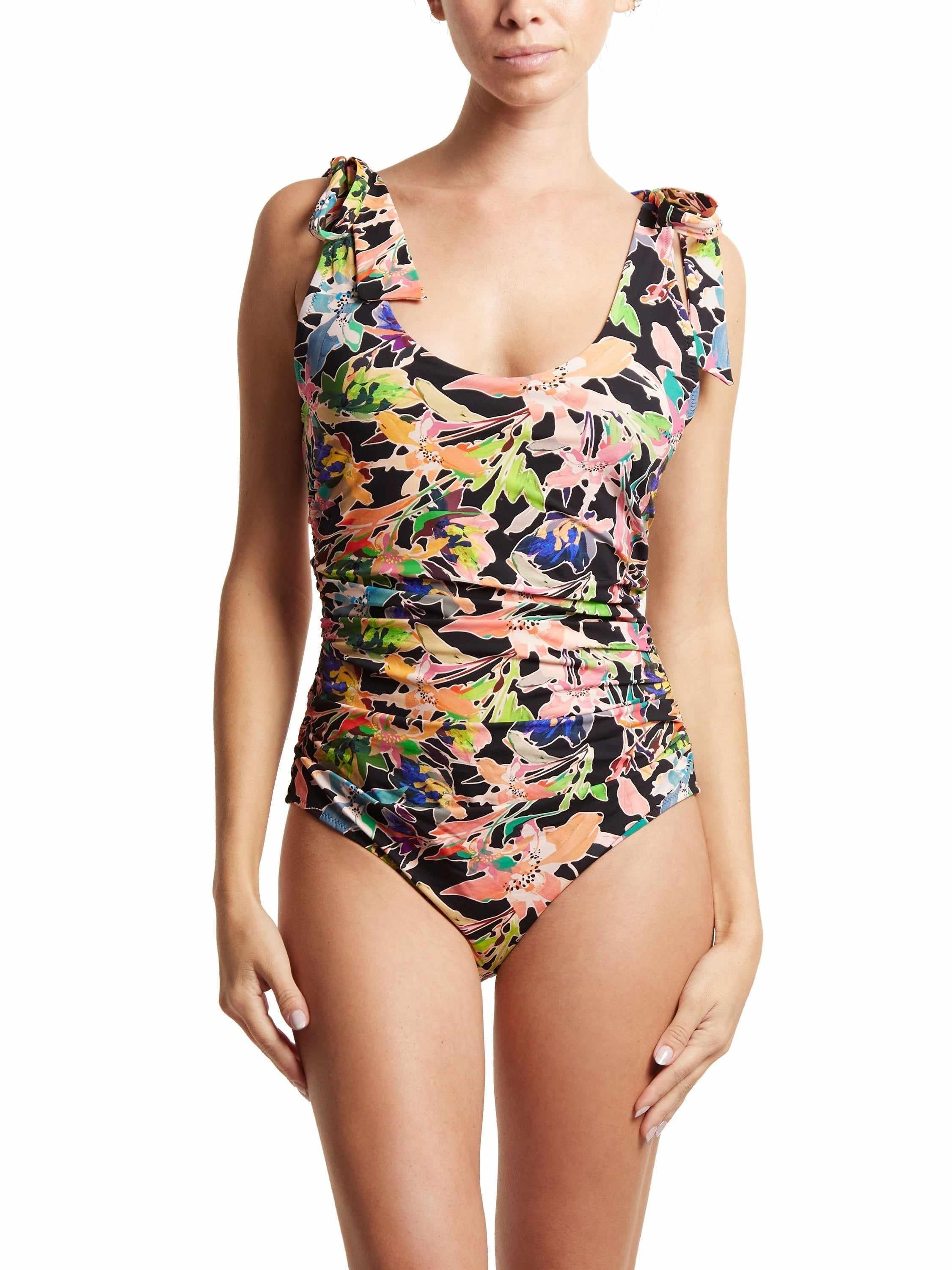 Ruched Bow One Piece Swimsuit Unapologetic  Black Friday Sale