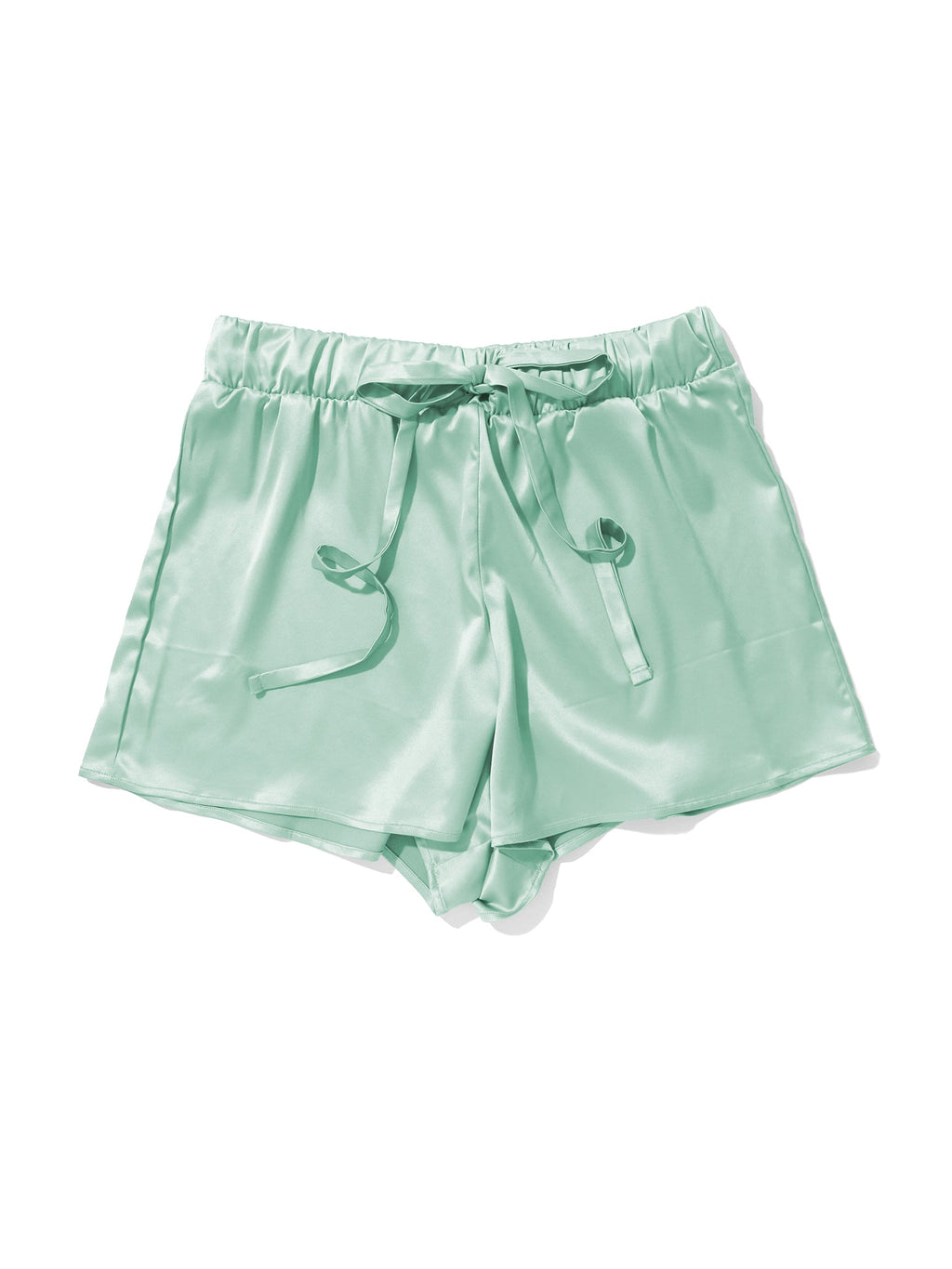 Satin Sleep Drawstring Short Green Tea  Black Friday Sale