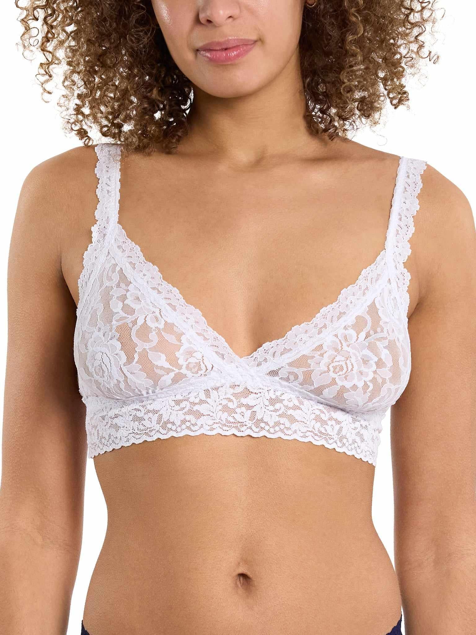Signature Lace® Crossover Bralette White  Black Friday Sale