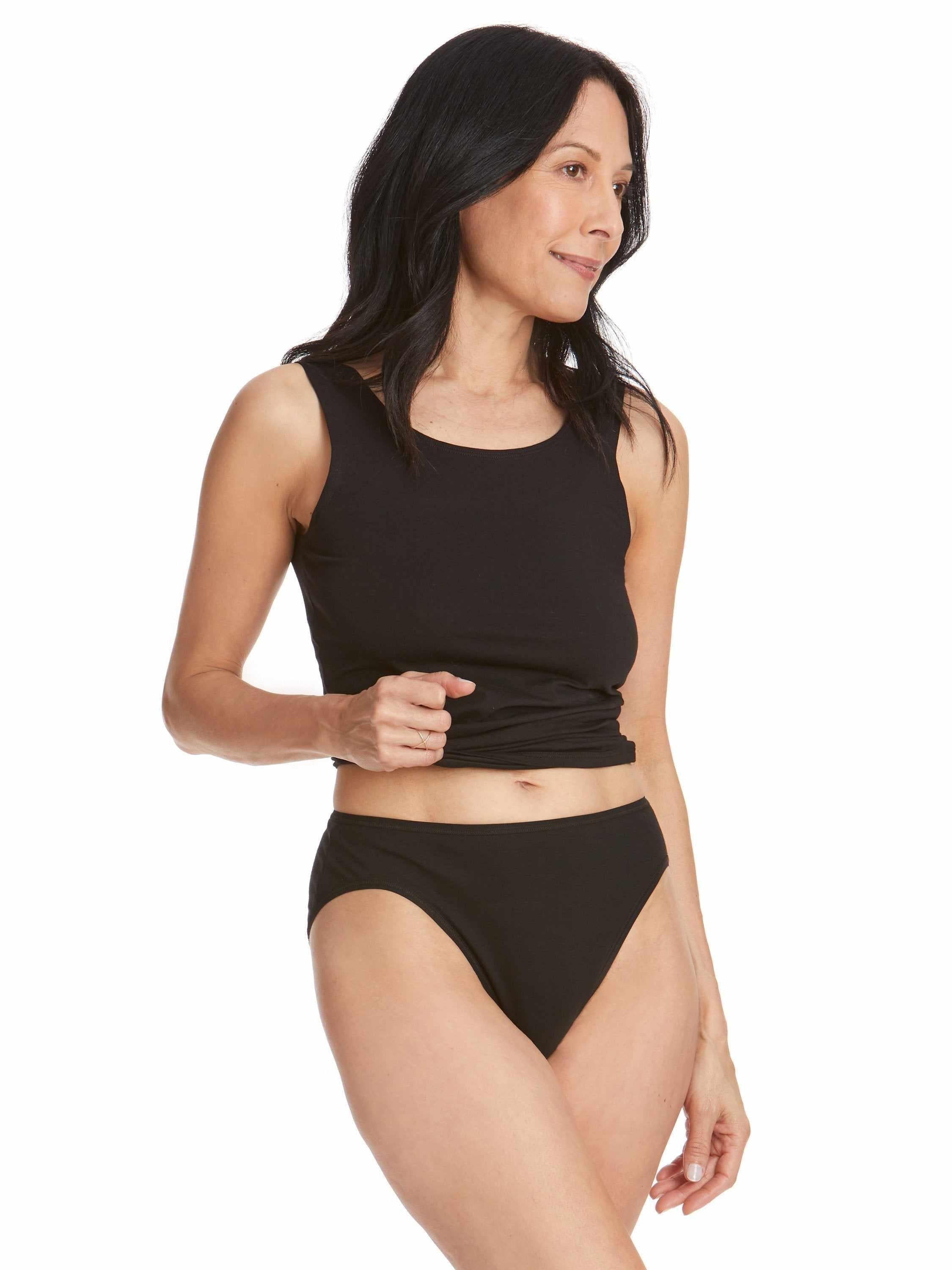 Supima® Cotton High Cut Brief Black  Black Friday Sale