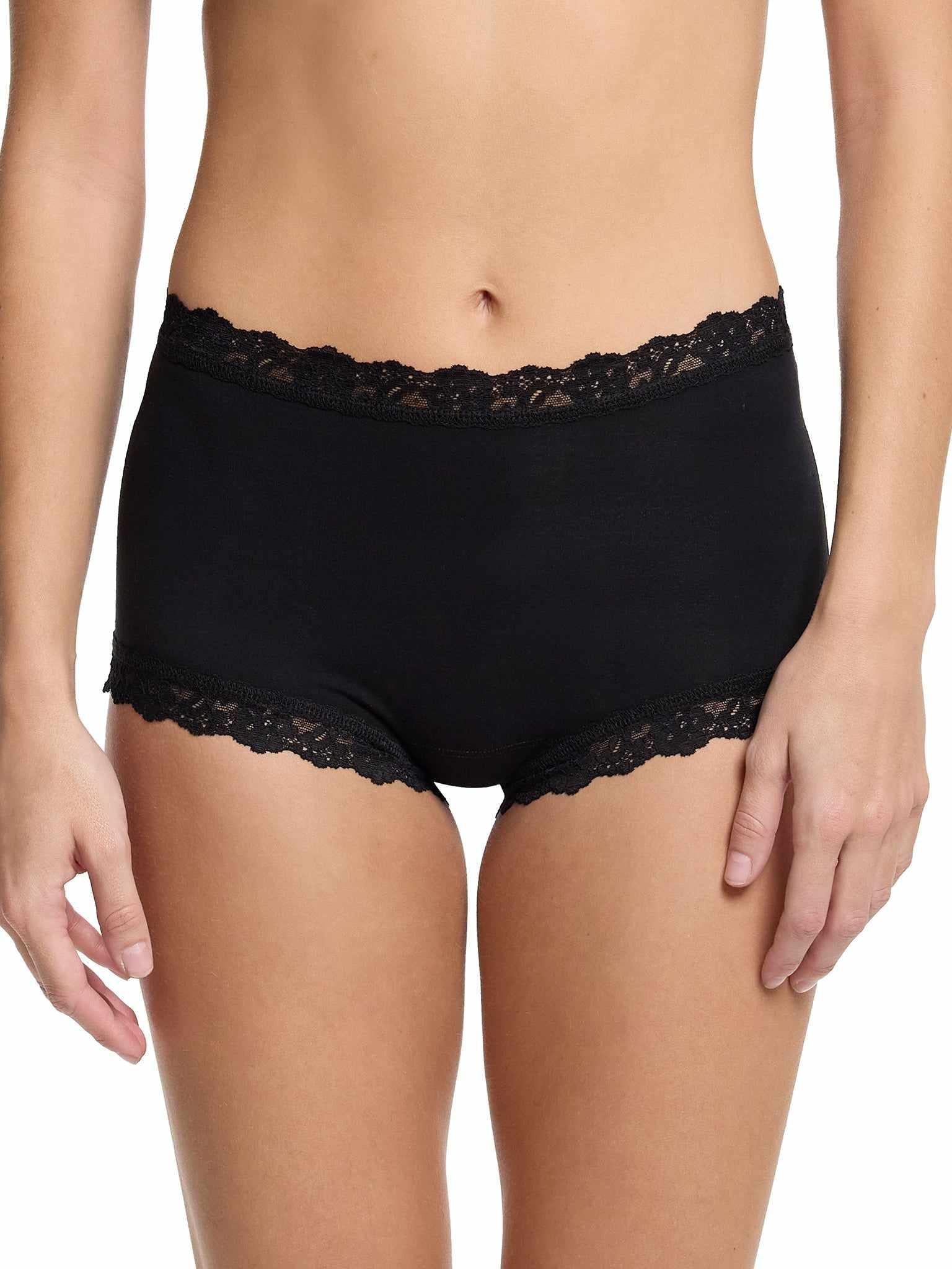 Supima® Cotton High Rise Boyshort Black  Black Friday Sale