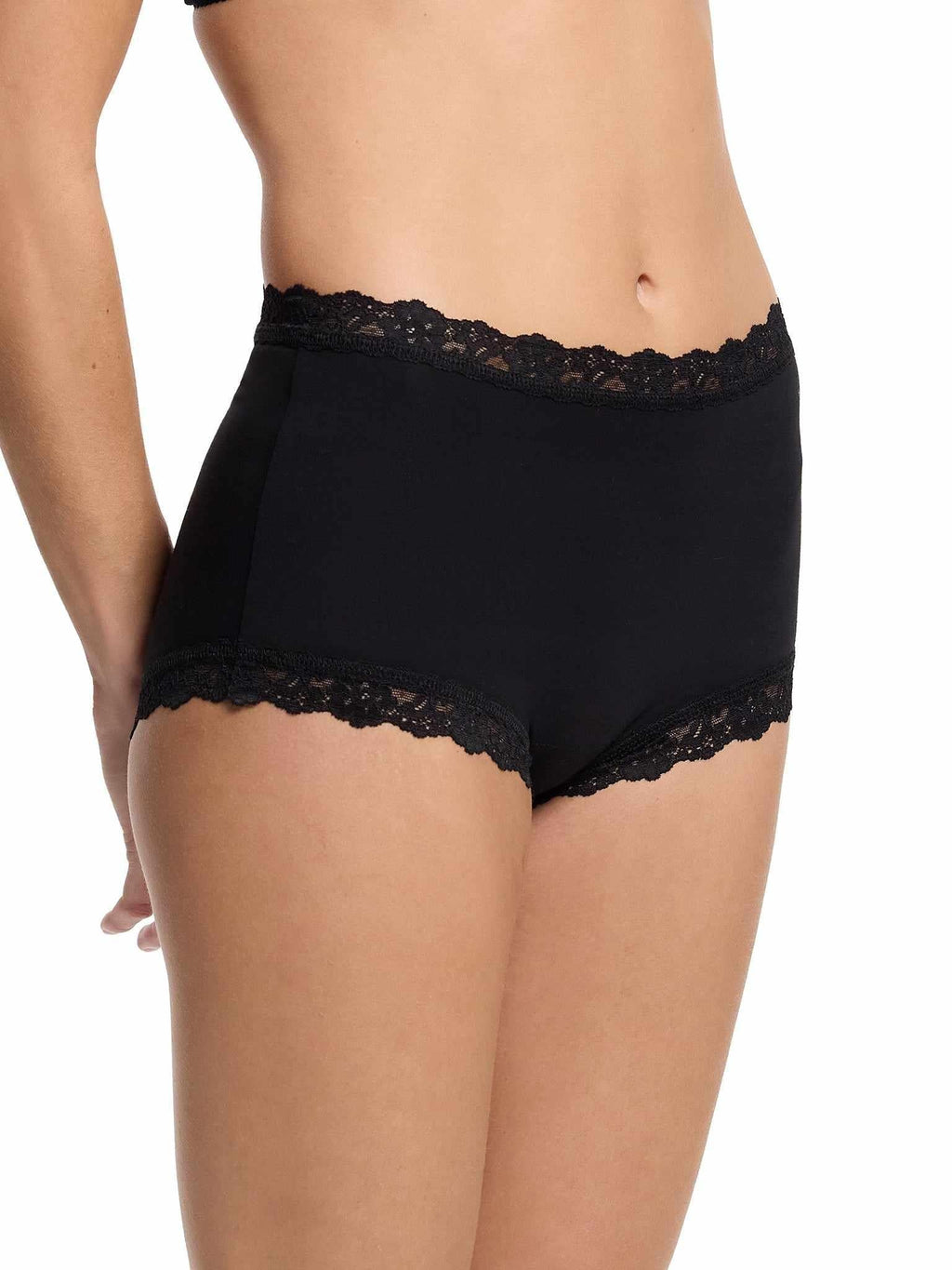 Supima® Cotton High Rise Boyshort Black  Black Friday Sale