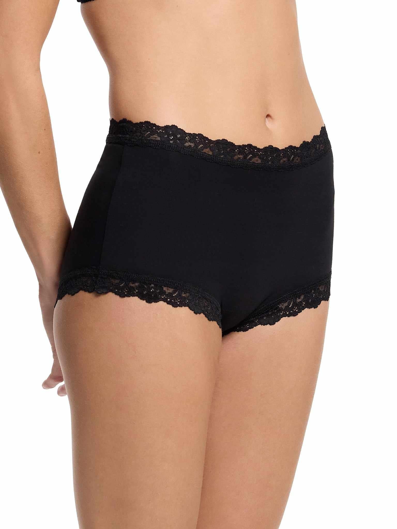 Supima® Cotton High Rise Boyshort Black  Black Friday Sale