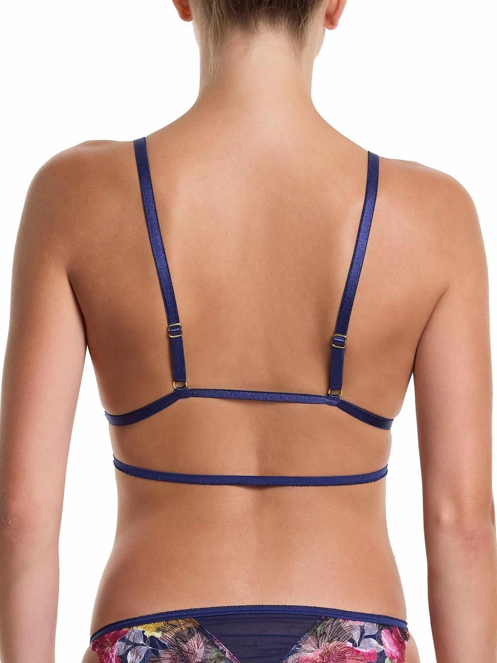 &oh Wildly Blooming Strappy Triangle Bralette Dark Sky Blue  Black Friday Sale