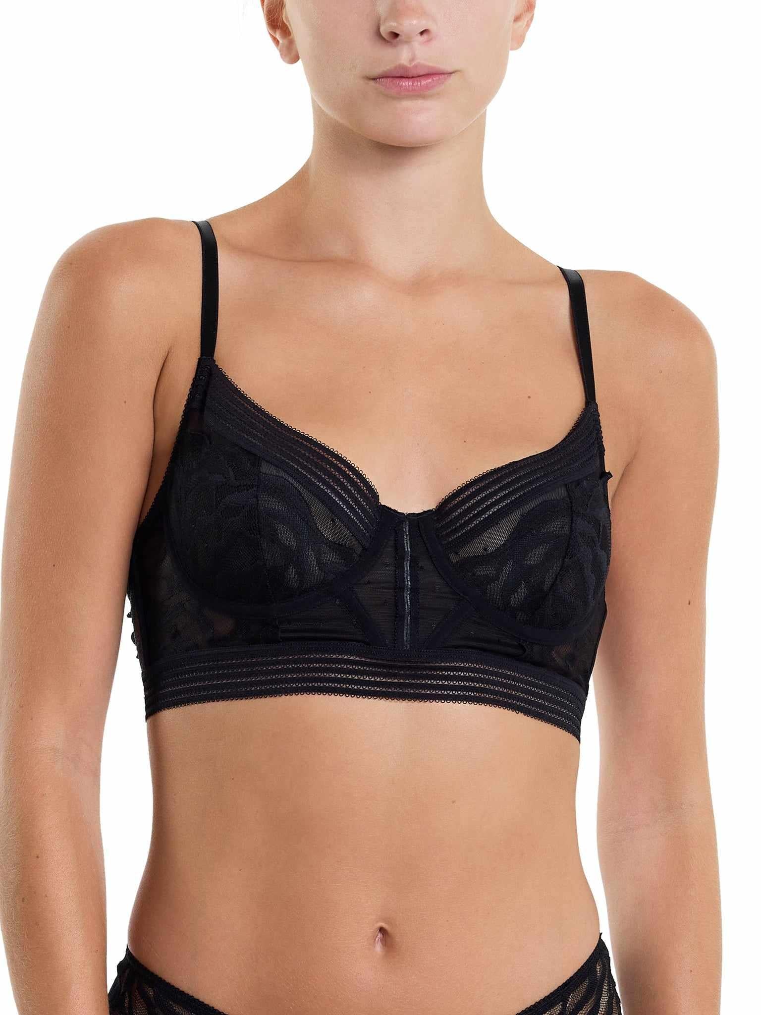 &oh™ Glamorous Grunge Longline Underwire Bra Black  Black Friday Sale