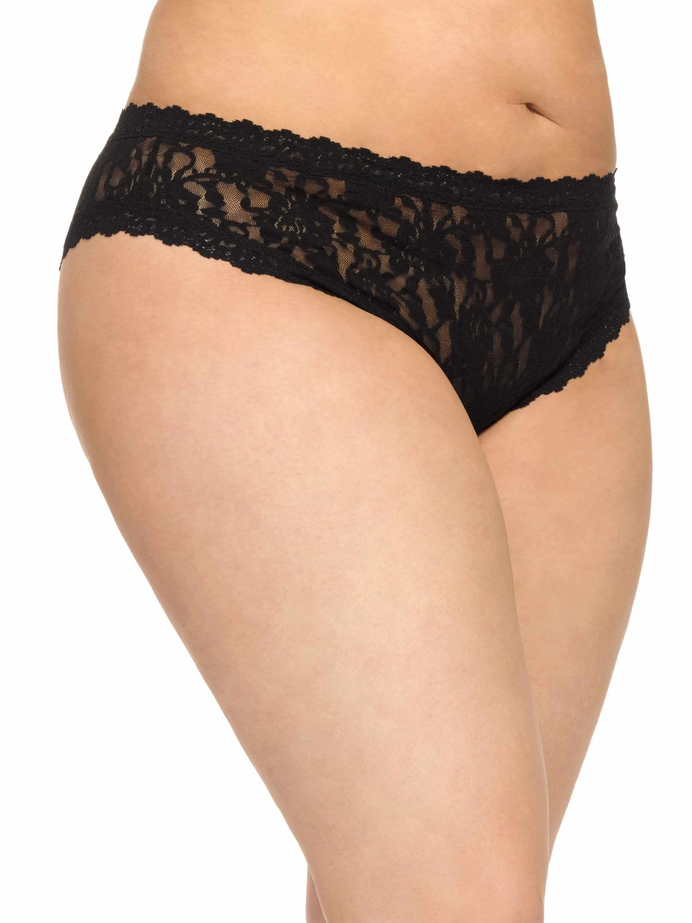 &oh™ Plus Size Signature Lace® Crotchless Cheeky Hipster  Black Friday Sale