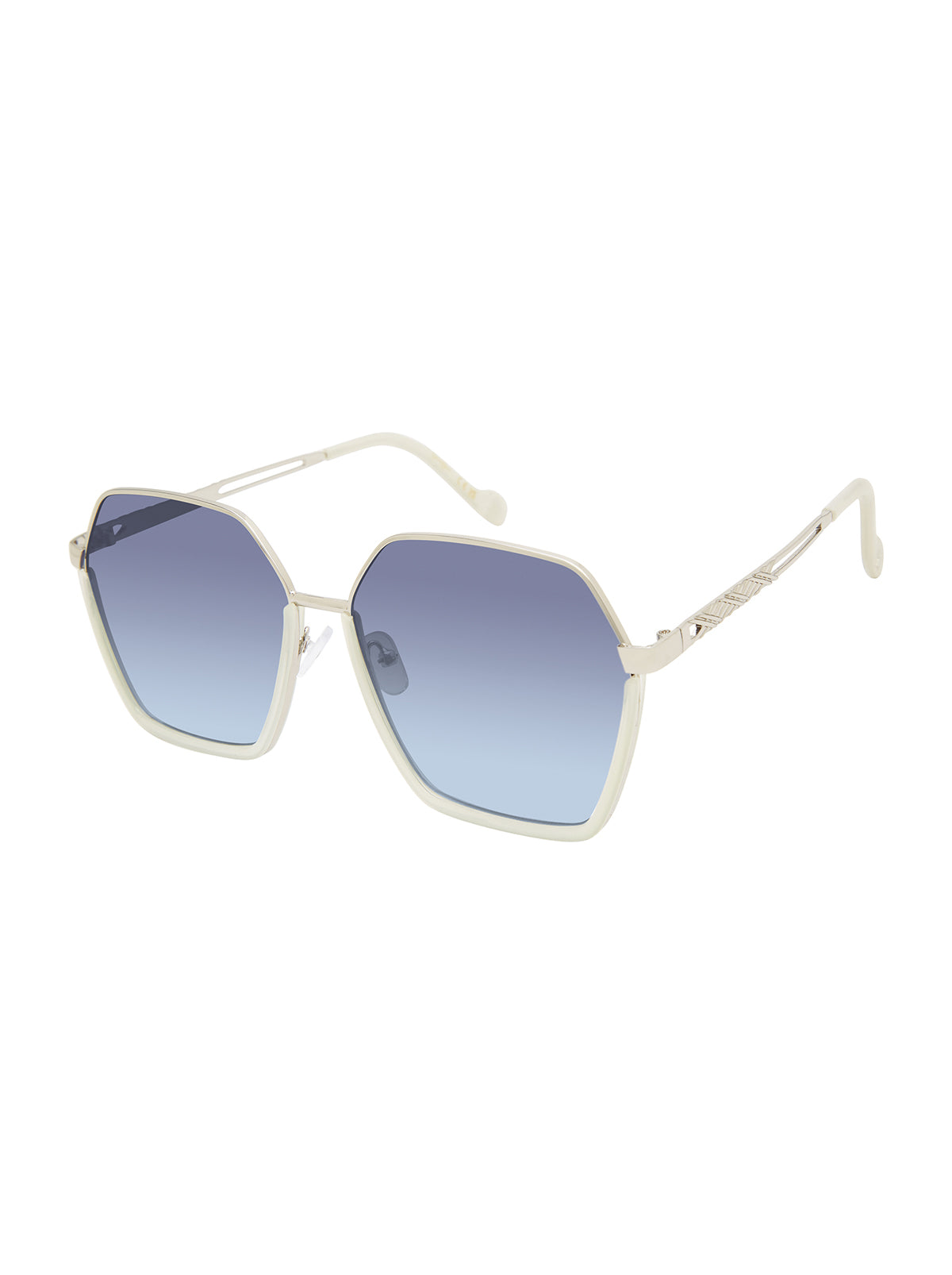 Geometric Metal Sunglasses in Silver