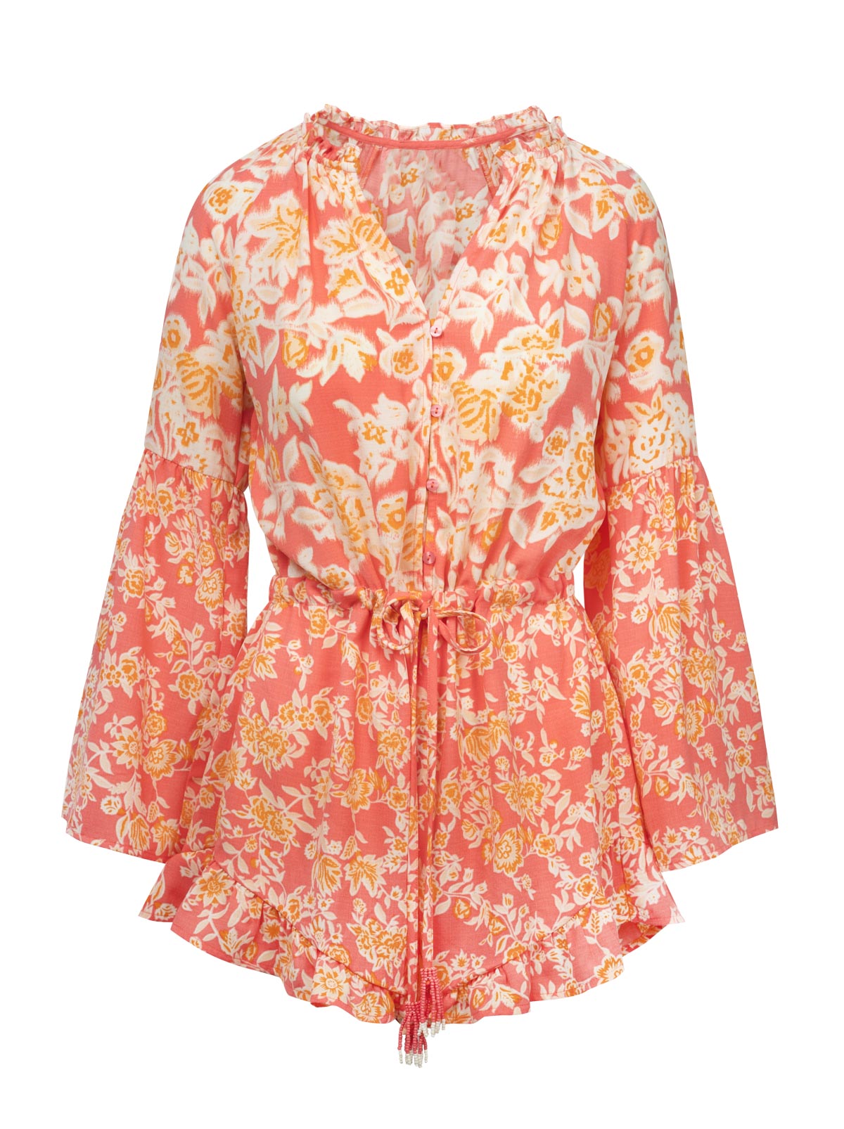 Aurelia Romper in Dubarry Prairie Clusters