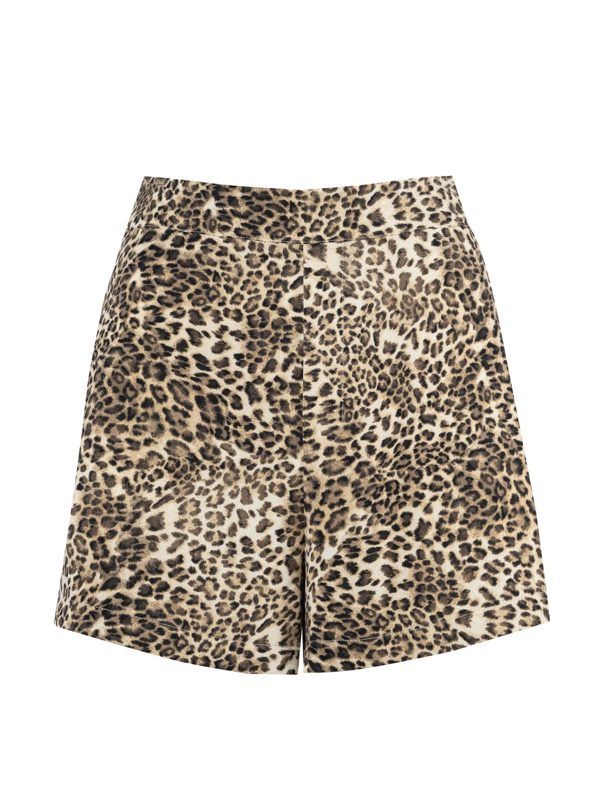 Jacinda Tailored Short in Vanilla Ice Petite Leopard