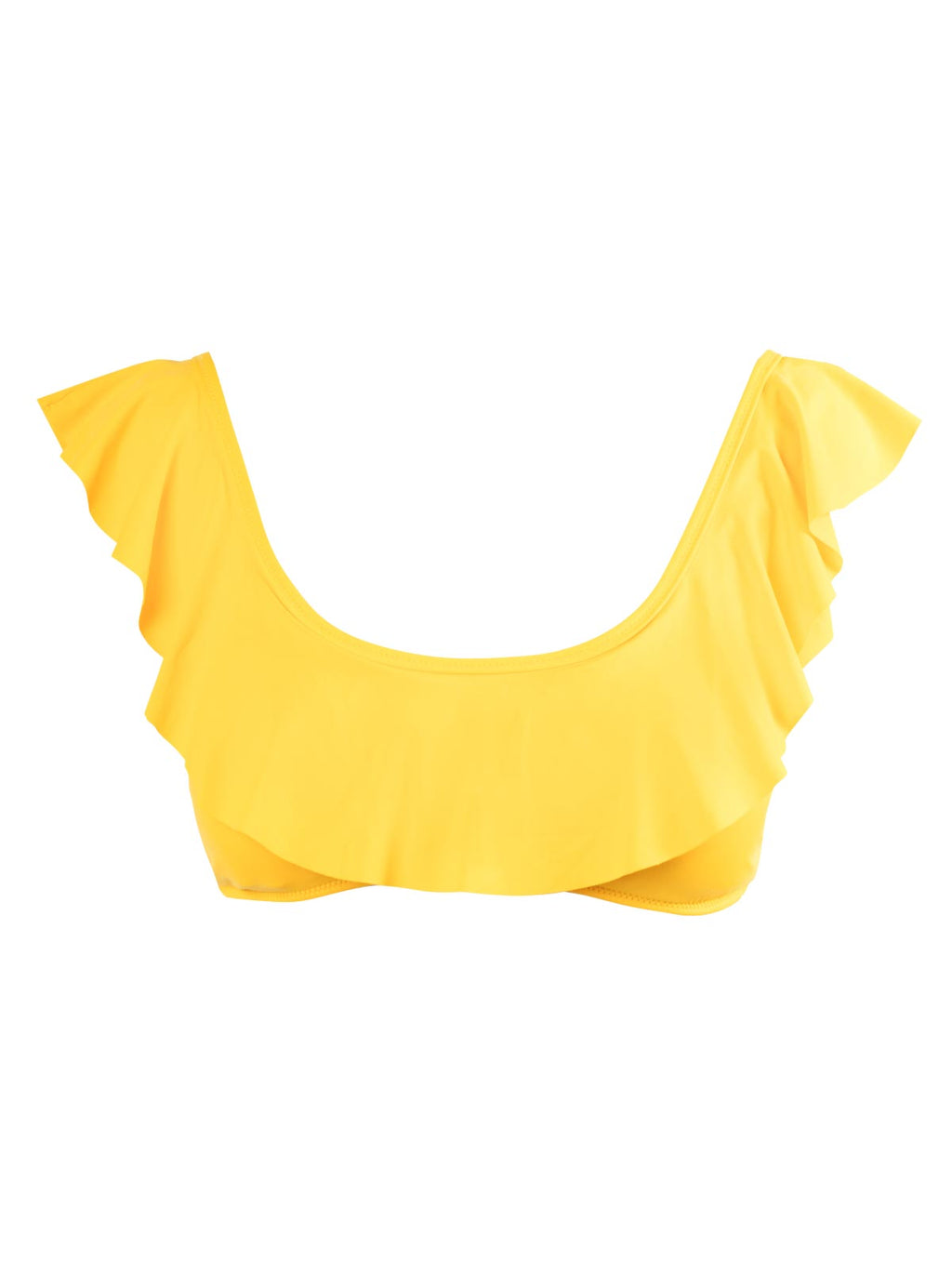 Solids Ruffle Bralette in Tangerine