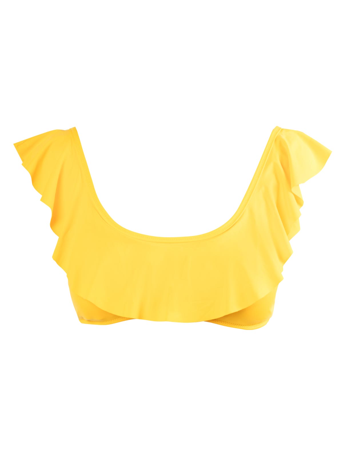 Solids Ruffle Bralette in Tangerine