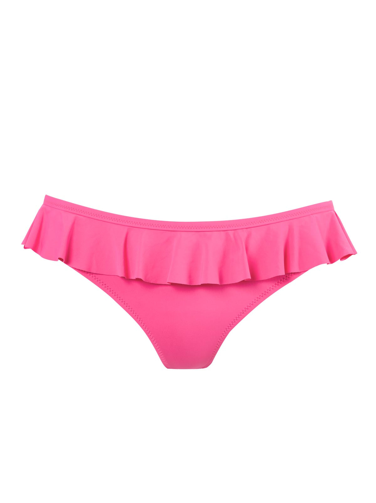 Solids Ruffle Bikini Bottom in Hot Pink