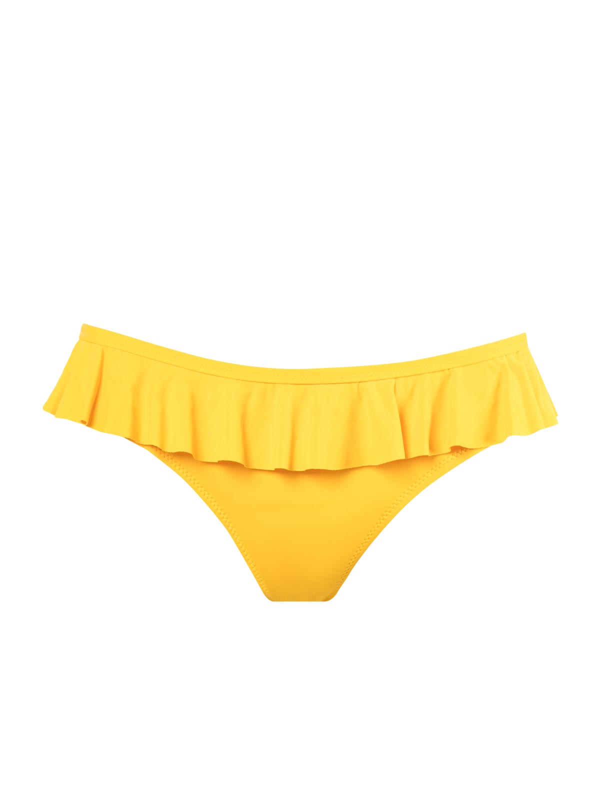 Solids Ruffle Bikini Bottom in Tangerine
