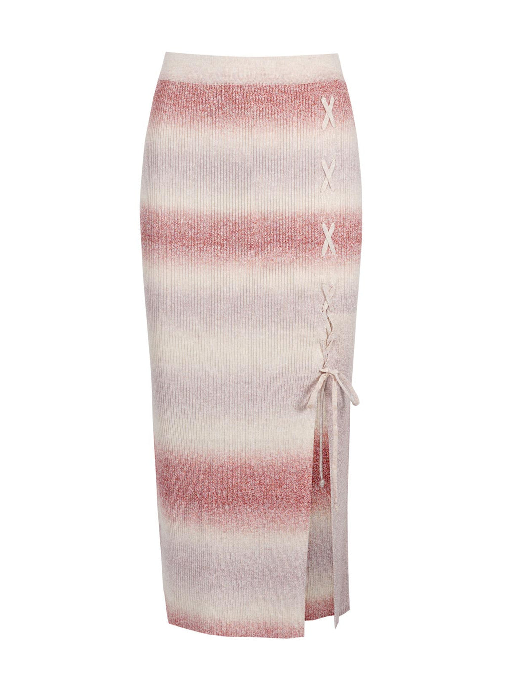 Loti Lace Up Skirt in Chili Oil