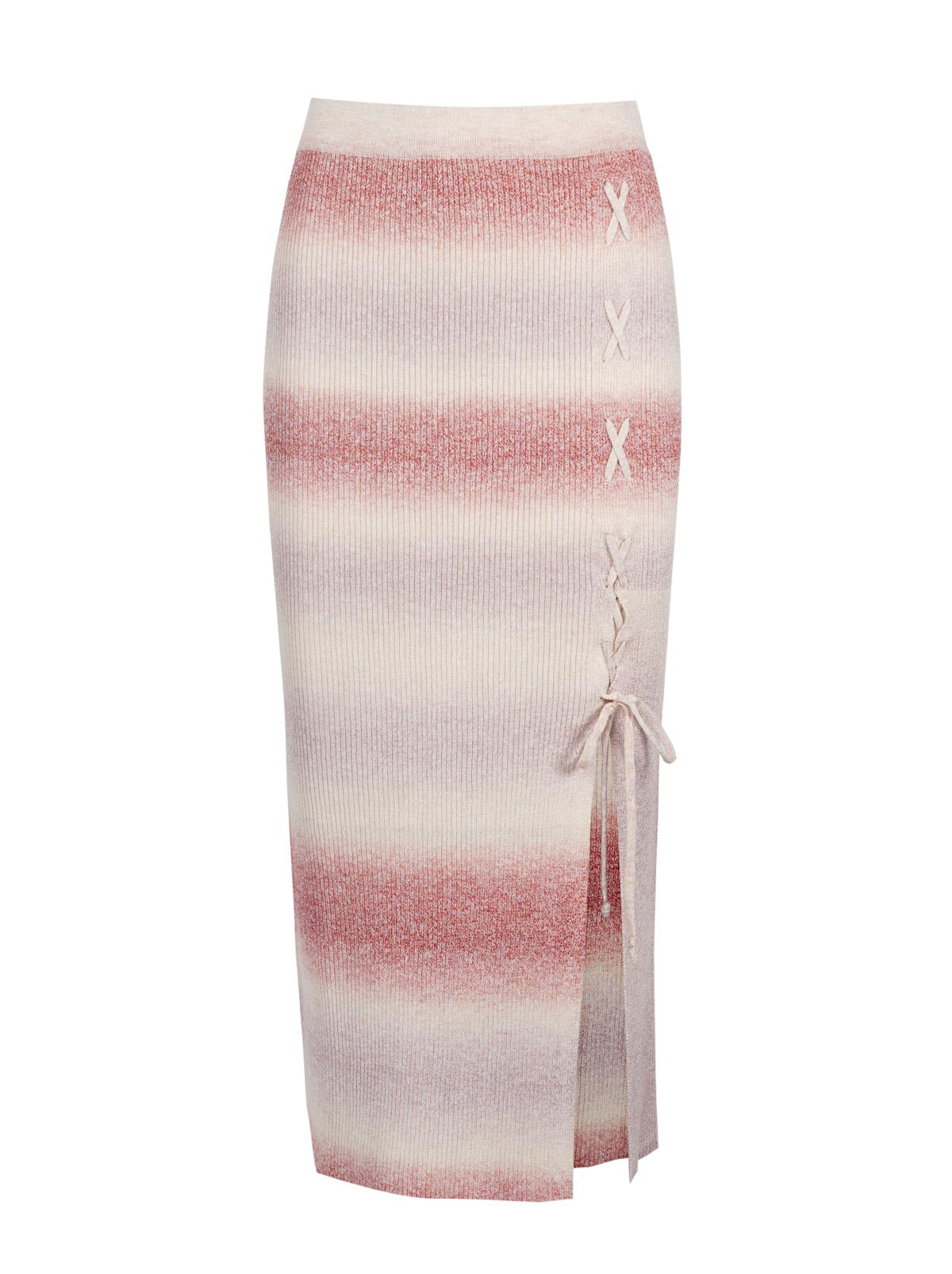 Loti Lace Up Skirt in Chili Oil