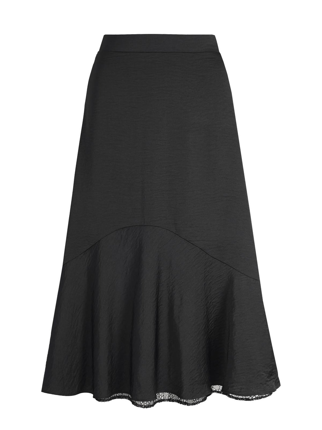 Haven Lace Hem Skirt in Anthracite