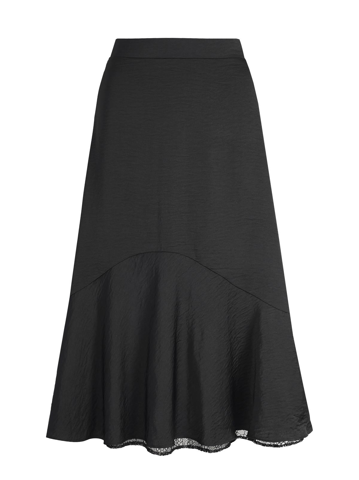 Haven Lace Hem Skirt in Anthracite