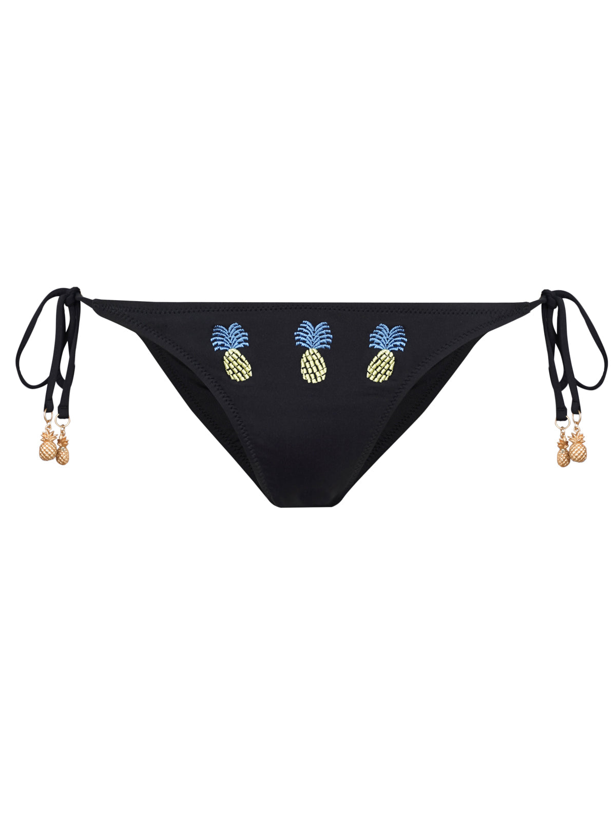 Pina Colada String Bikini Bottom in Black