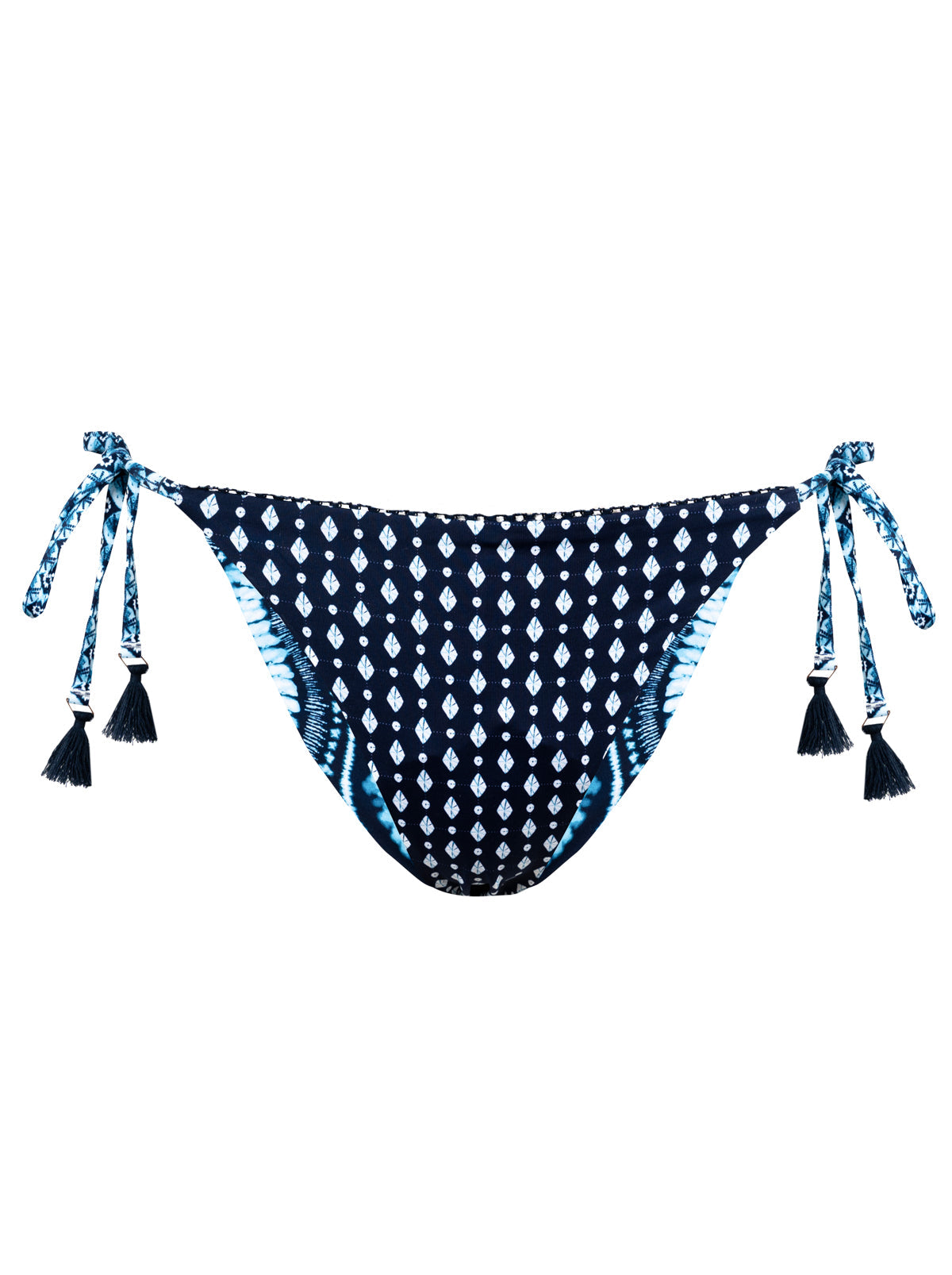 Reversible String Bikini Bottom in Shibori