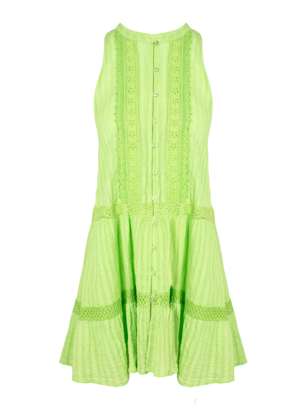 Boho Jacquard Cover Up in Lime
