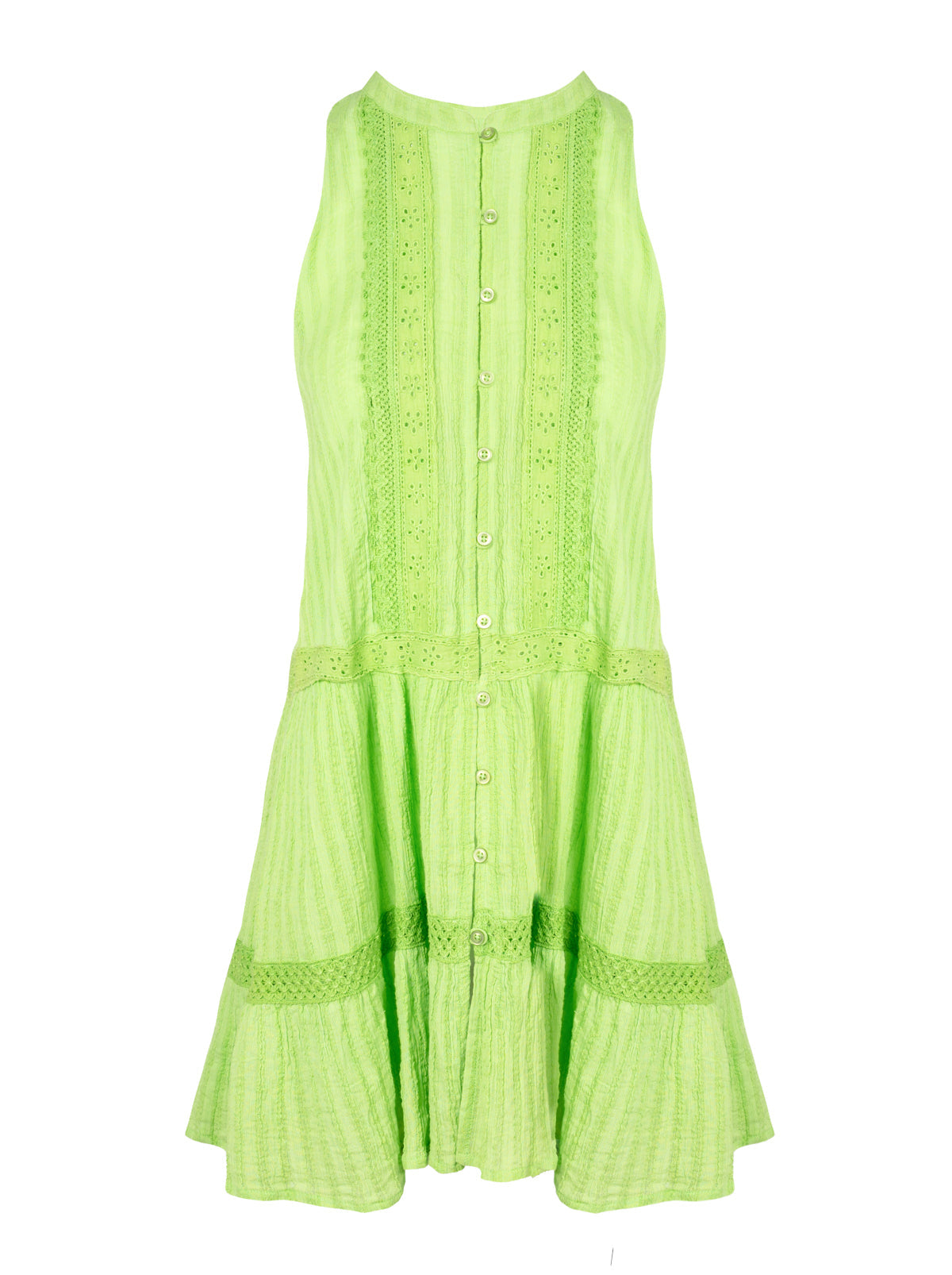 Boho Jacquard Cover Up in Lime
