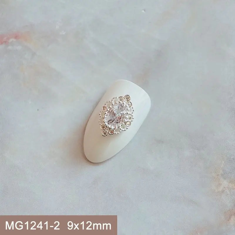 10pcs Xmas Christmas Tree Rotating Snowflakes Zircon Nail Art Manicure Nails Accessories DIY Nail Decorations Supplies Charms